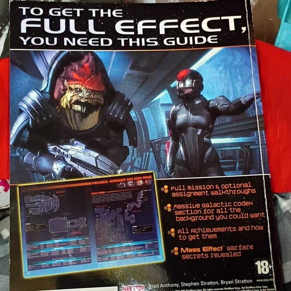 Mass Effect Official Game Guide Strategy Book for the Xbox 360 Rated M Mature 18